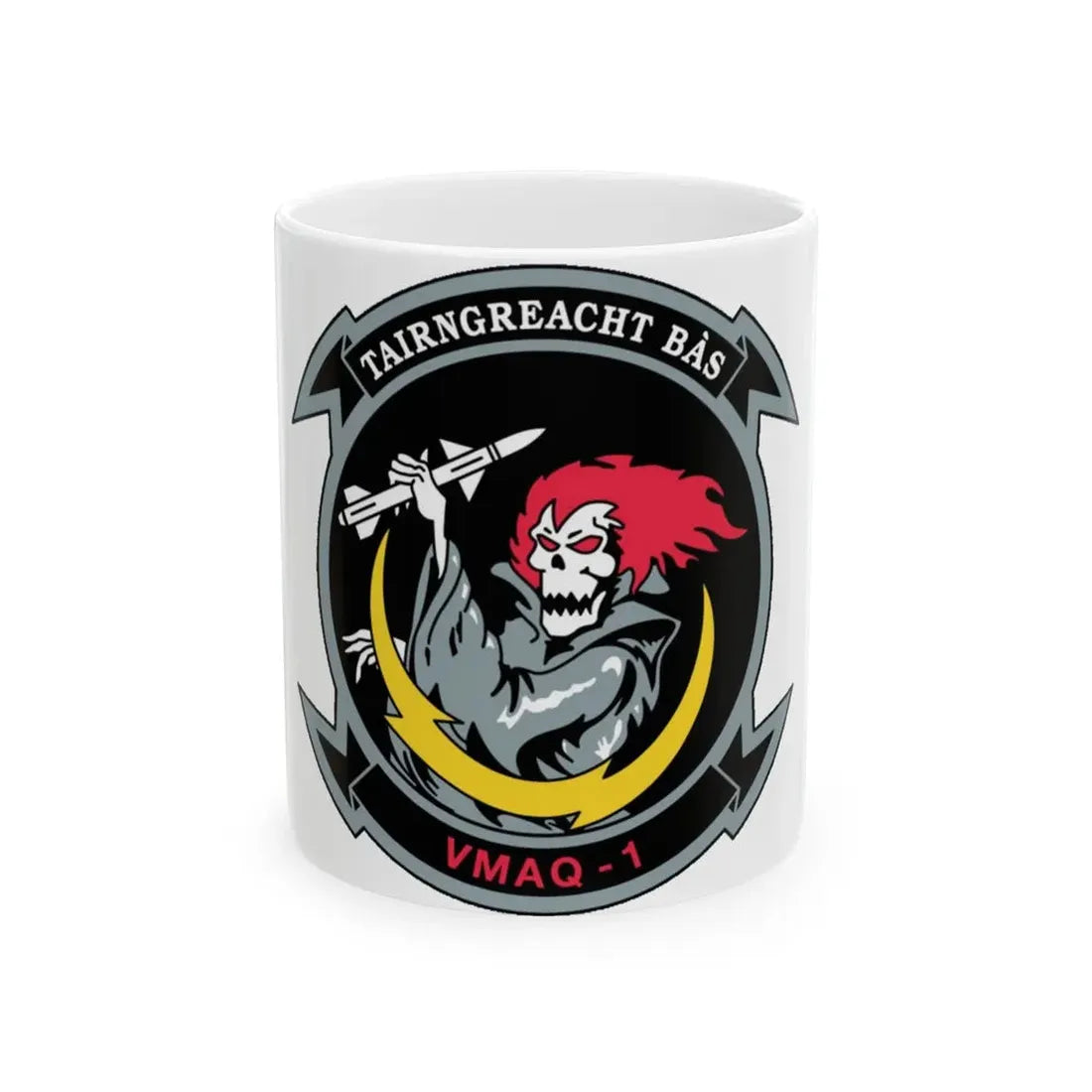 VMAQ 1 Marine Tactical Electronic Warfare Squadron 1 (USMC) White Coffee Mug 11oz - Go Mug Yourself