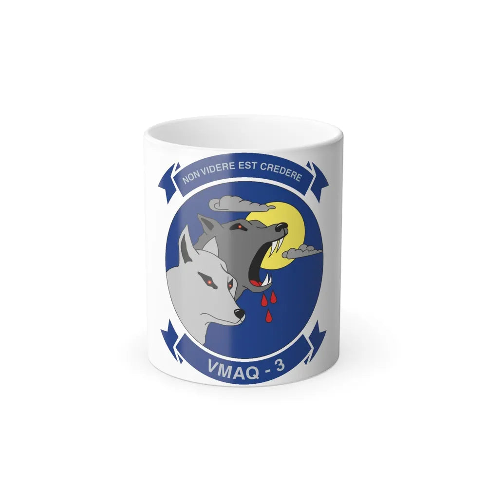 VMAQ 3 Marine Tactical Electronic Warfare Squadron 3 (USMC) Color Changing Mug 11oz-11oz-Go Mug Yourself