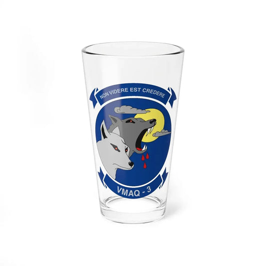 VMAQ 3 Marine Tactical Electronic Warfare Squadron 3 (USMC) Pint Glass 16oz 16oz - Go Mug Yourself