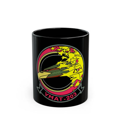 VMAT 203 (USMC) Black Coffee Mug-11oz-Go Mug Yourself