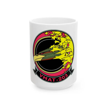 VMAT 203 (USMC) White Coffee Mug-15oz-Go Mug Yourself