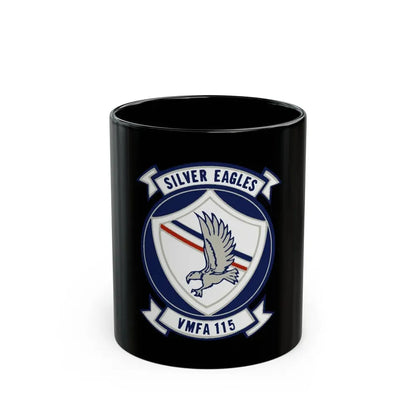 VMFA 115 Silver Eagles (USMC) Black Coffee Mug 11oz - Go Mug Yourself