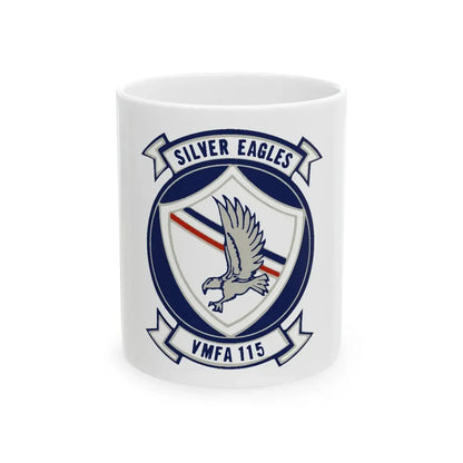 VMFA 115 Silver Eagles (USMC) White Coffee Mug 11oz - Go Mug Yourself