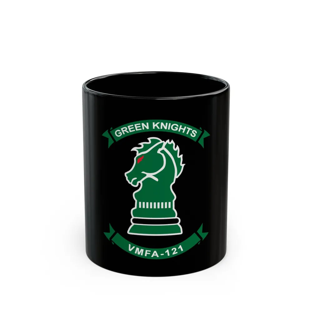 VMFA 121 Green Knights (USMC) Black Coffee Mug-11oz-Go Mug Yourself