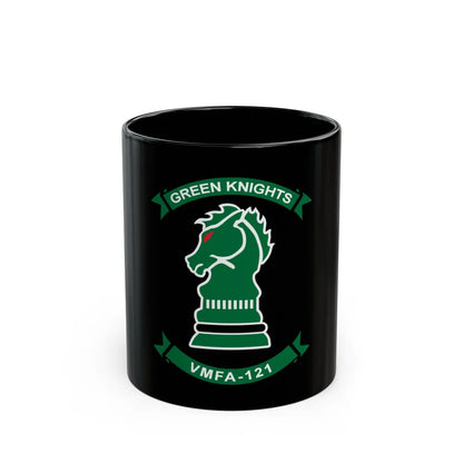 VMFA 121 Green Knights (USMC) Black Coffee Mug-11oz-Go Mug Yourself