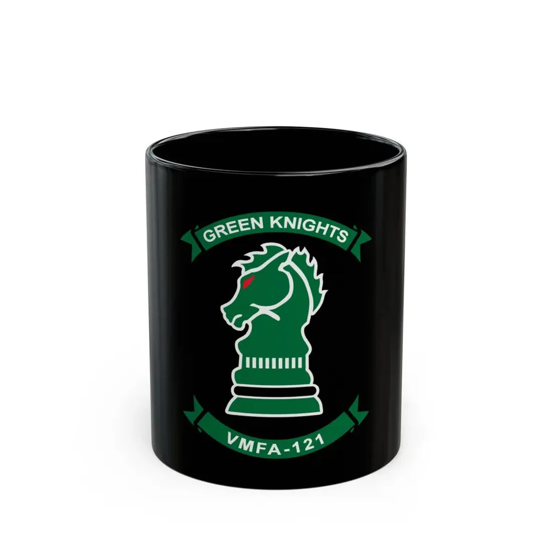 VMFA 121 Green Knights (USMC) Black Coffee Mug 11oz - Go Mug Yourself