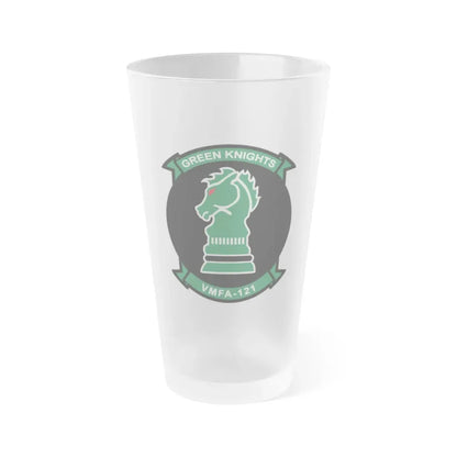 VMFA 121 Green Knights (USMC) Frosted Pint Glass 16oz Default Title - Go Mug Yourself