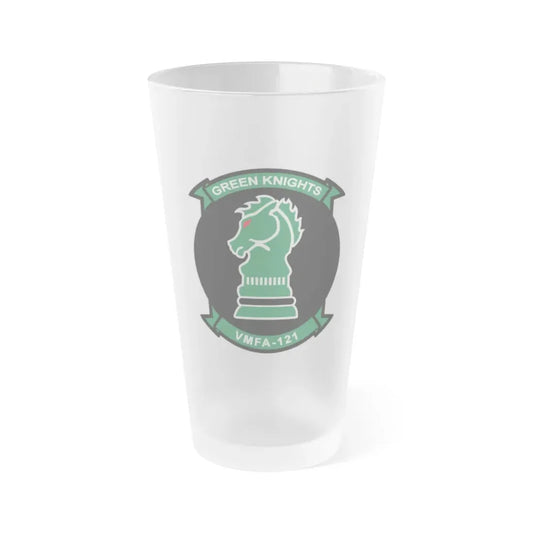 VMFA 121 Green Knights (USMC) Frosted Pint Glass 16oz Default Title - Go Mug Yourself
