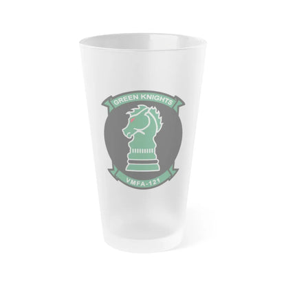 VMFA 121 Green Knights (USMC) Frosted Pint Glass 16oz-Go Mug Yourself