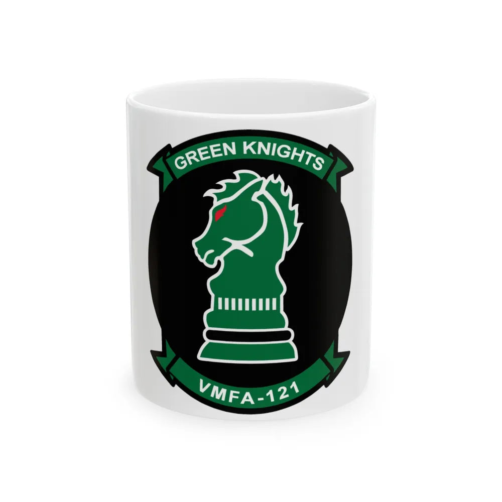 VMFA 121 Green Knights (USMC) White Coffee Mug-11oz-Go Mug Yourself