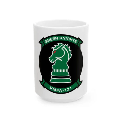 VMFA 121 Green Knights (USMC) White Coffee Mug 15oz - Go Mug Yourself