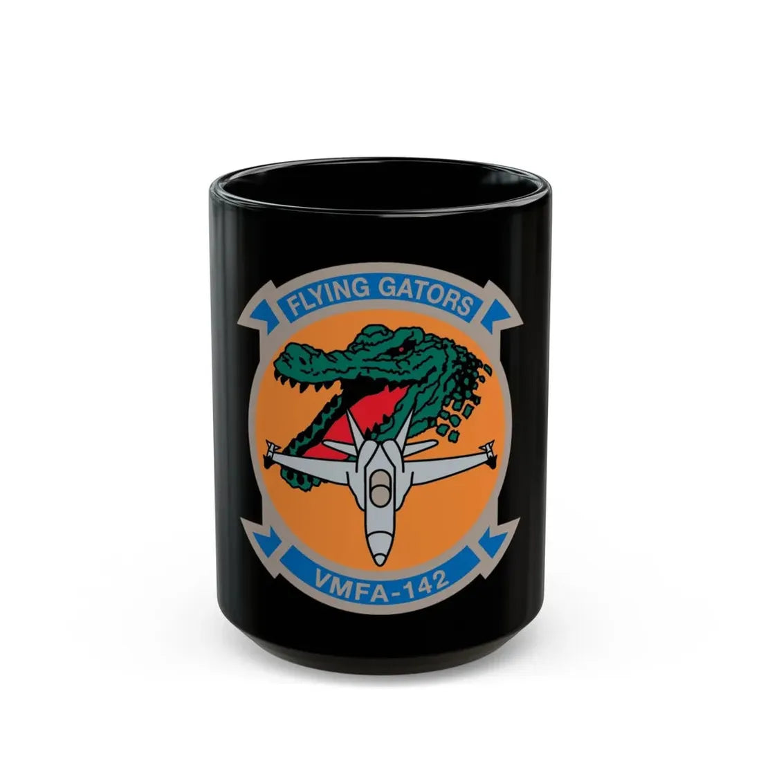 VMFA 142 (USMC) Black Coffee Mug 15oz - Go Mug Yourself