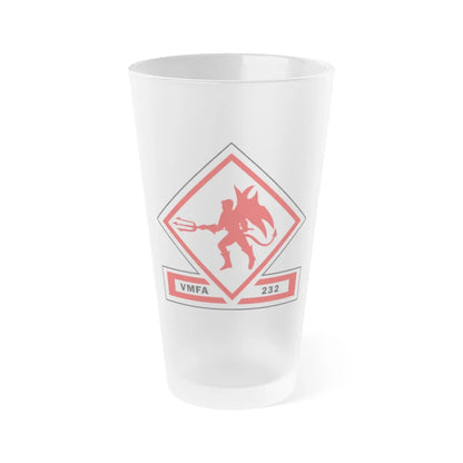 VMFA 232 Marine Fighter Attack Squadron 232 (USMC) Frosted Pint Glass 16oz-Go Mug Yourself