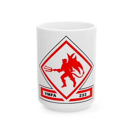 VMFA 232 Marine Fighter Attack Squadron 232 (USMC) White Coffee Mug 15oz - Go Mug Yourself