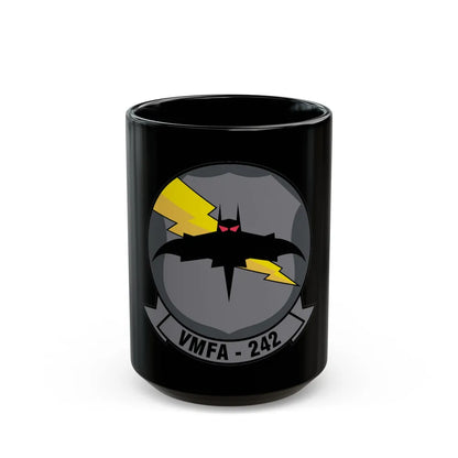 VMFA 242 (USMC) Black Coffee Mug-15oz-Go Mug Yourself