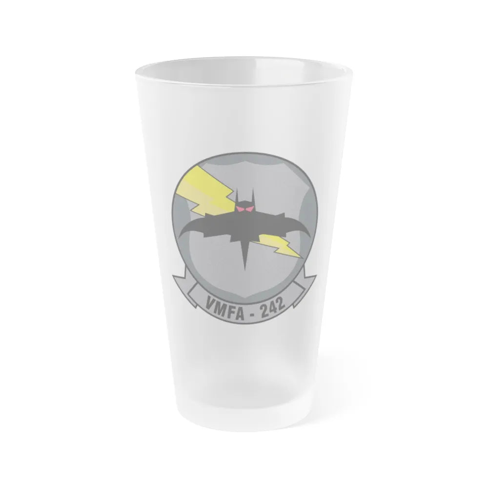 VMFA 242 (USMC) Frosted Pint Glass 16oz-Go Mug Yourself