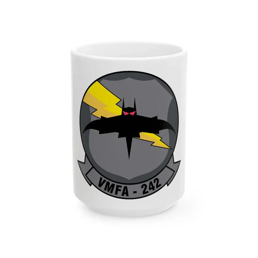VMFA 242 (USMC) White Coffee Mug 15oz - Go Mug Yourself