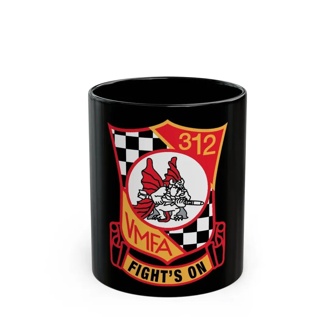 VMFA 312   Fight (USMC) Black Coffee Mug 11oz - Go Mug Yourself