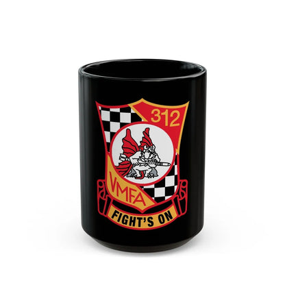 VMFA 312 Fight (USMC) Black Coffee Mug-15oz-Go Mug Yourself