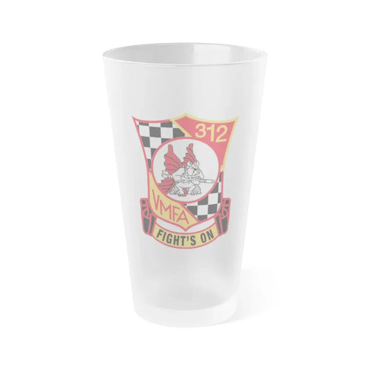 VMFA 312   Fight (USMC) Frosted Pint Glass 16oz Default Title - Go Mug Yourself