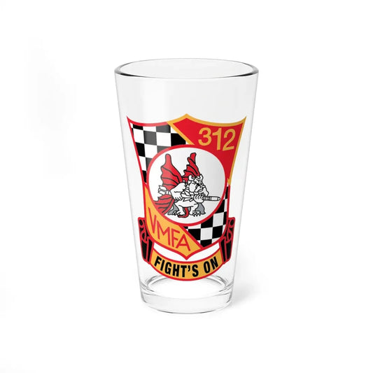 VMFA 312   Fight (USMC) Pint Glass 16oz 16oz - Go Mug Yourself