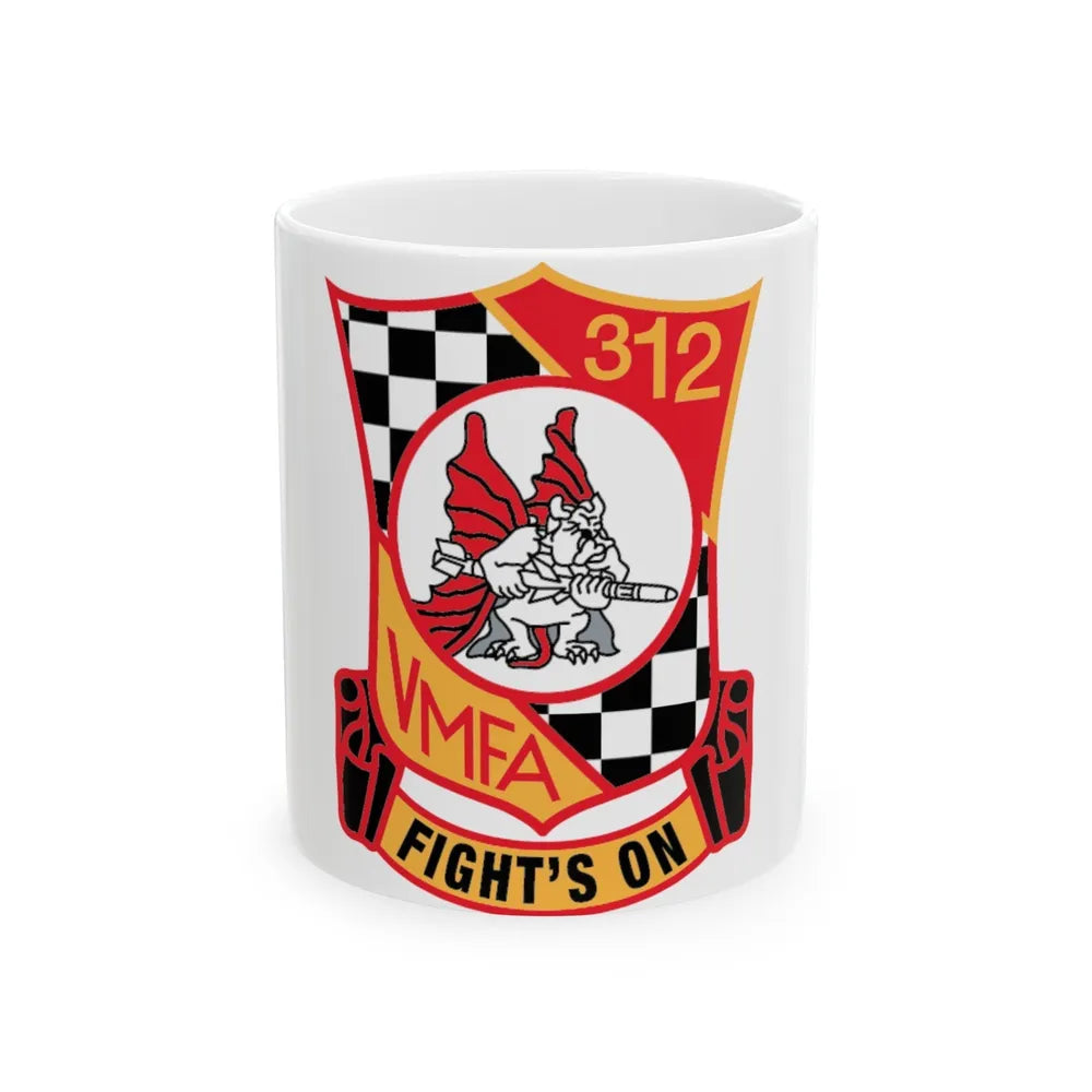 VMFA 312 Fight (USMC) White Coffee Mug-11oz-Go Mug Yourself