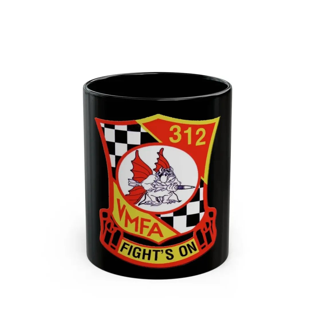 VMFA 312 Marine Fighter Attack Squadron 312 (USMC) Black Coffee Mug 11oz - Go Mug Yourself
