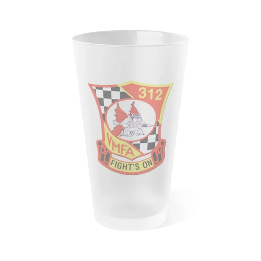 VMFA 312 Marine Fighter Attack Squadron 312 (USMC) Frosted Pint Glass 16oz Default Title - Go Mug Yourself