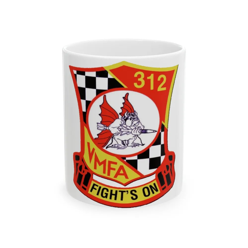 VMFA 312 Marine Fighter Attack Squadron 312 (USMC) White Coffee Mug-11oz-Go Mug Yourself