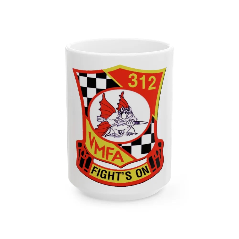 VMFA 312 Marine Fighter Attack Squadron 312 (USMC) White Coffee Mug-15oz-Go Mug Yourself