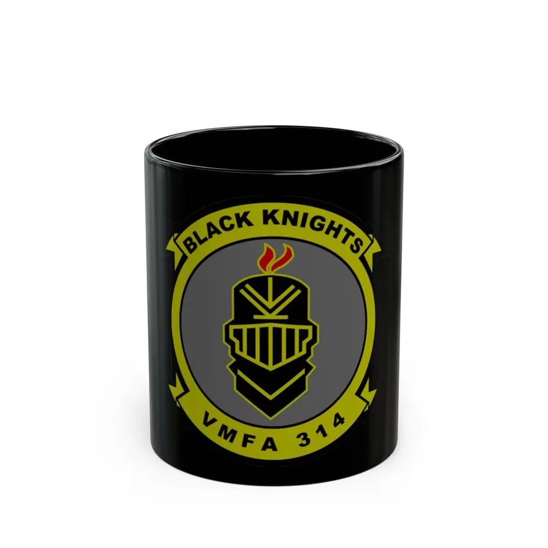 VMFA 314 Marine Fighter Attack Squadron 314 Black Knights (USMC) Black Coffee Mug 11oz - Go Mug Yourself
