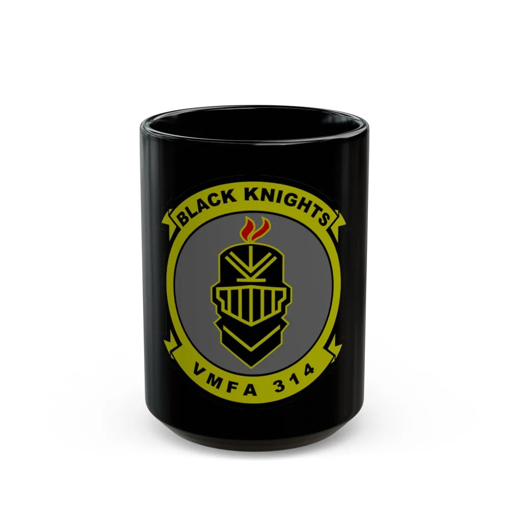 VMFA 314 Marine Fighter Attack Squadron 314 Black Knights (USMC) Black Coffee Mug-15oz-Go Mug Yourself