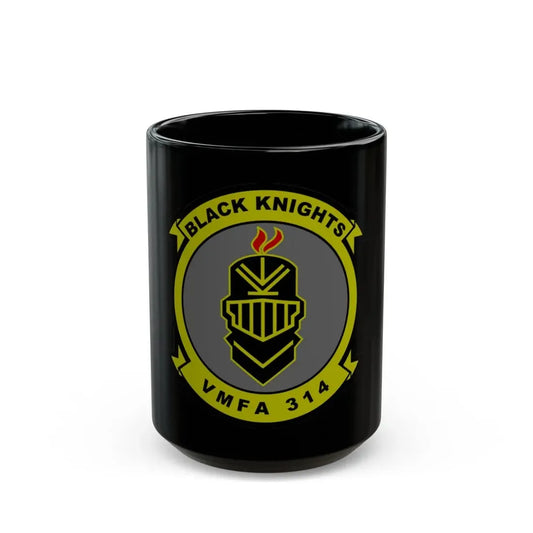 VMFA 314 Marine Fighter Attack Squadron 314 Black Knights (USMC) Black Coffee Mug 15oz - Go Mug Yourself