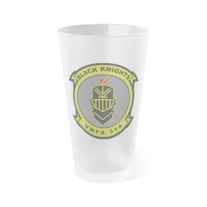 VMFA 314 Marine Fighter Attack Squadron 314 Black Knights (USMC) Frosted Pint Glass 16oz Default Title - Go Mug Yourself