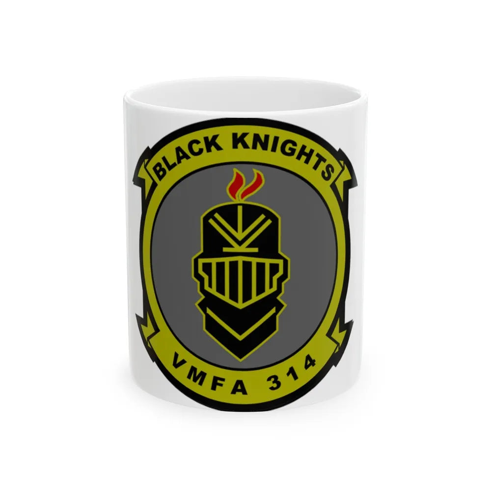 VMFA 314 Marine Fighter Attack Squadron 314 Black Knights (USMC) White Coffee Mug-11oz-Go Mug Yourself