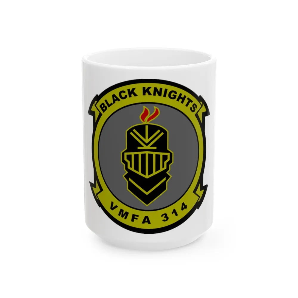 VMFA 314 Marine Fighter Attack Squadron 314 Black Knights (USMC) White Coffee Mug-15oz-Go Mug Yourself