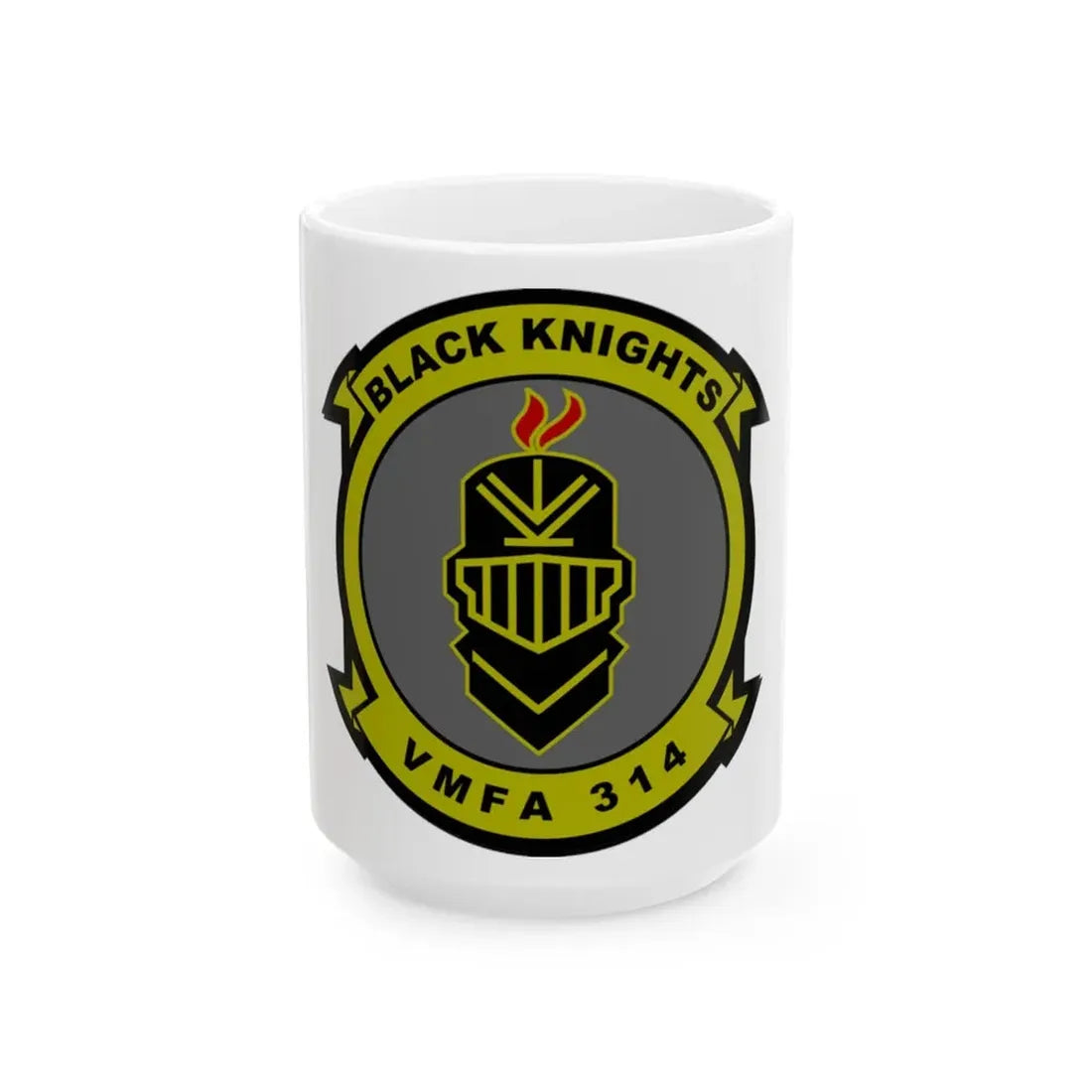 VMFA 314 Marine Fighter Attack Squadron 314 Black Knights (USMC) White Coffee Mug 15oz - Go Mug Yourself