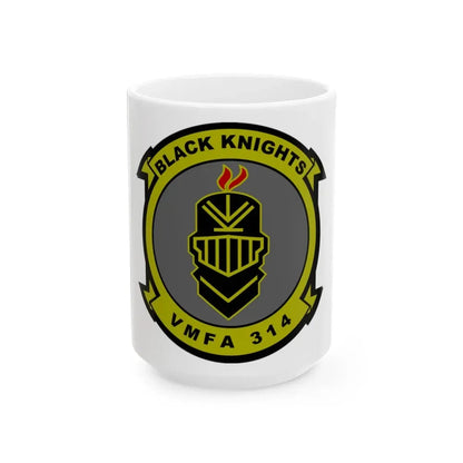 VMFA 314 Marine Fighter Attack Squadron 314 Black Knights (USMC) White Coffee Mug 15oz - Go Mug Yourself