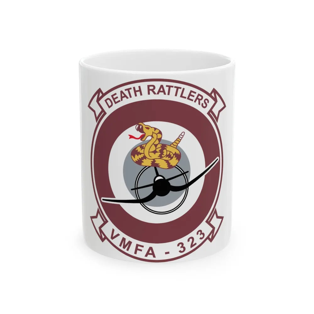 VMFA 323 Death Rattles (USMC) White Coffee Mug-11oz-Go Mug Yourself