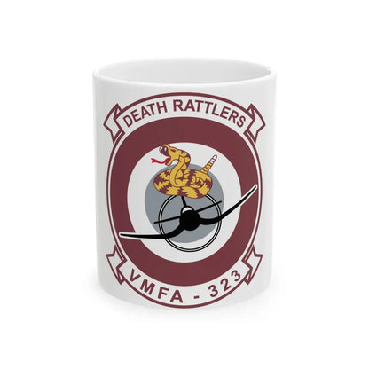 VMFA 323 Death Rattles (USMC) White Coffee Mug 11oz - Go Mug Yourself