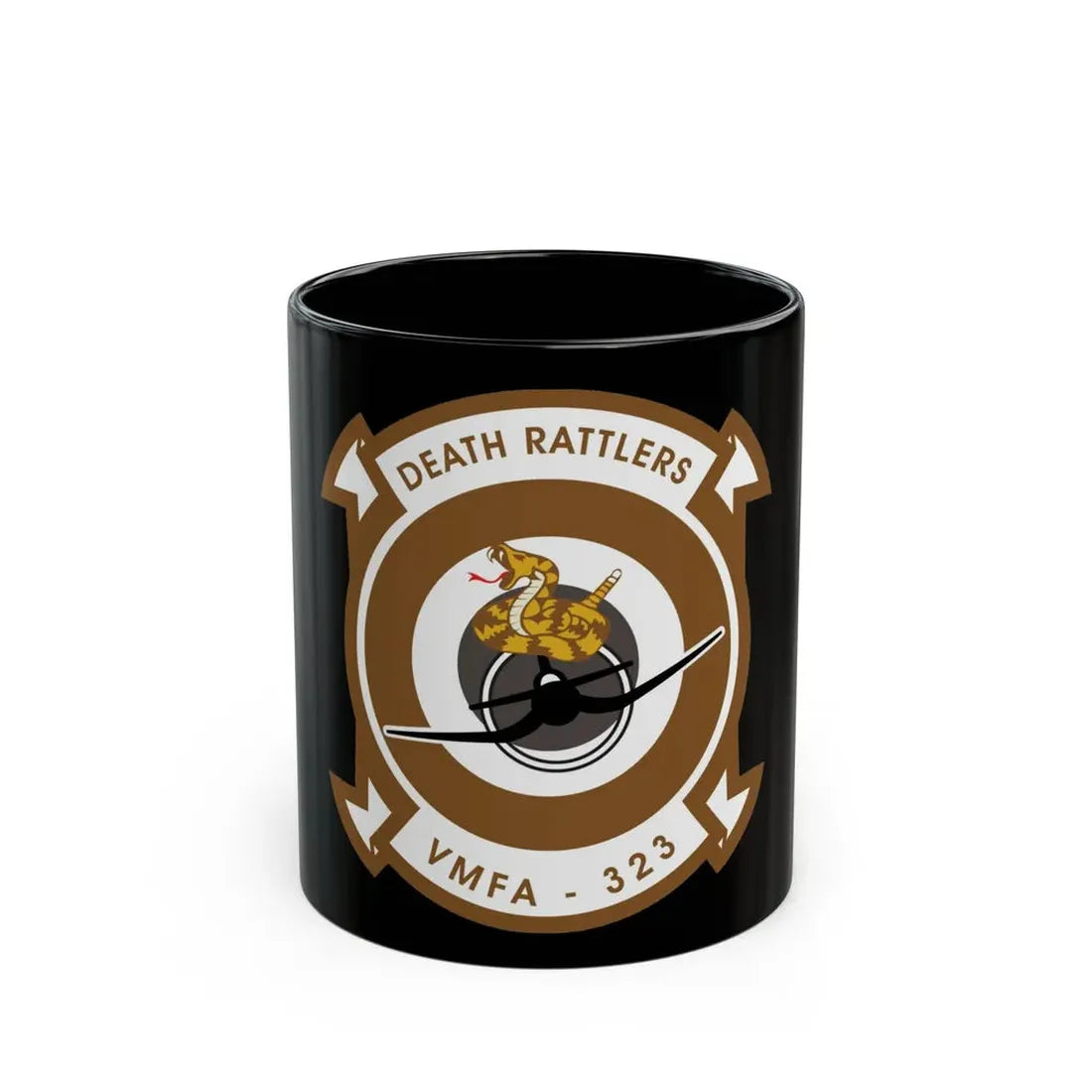 VMFA 323 Marine Fighter Attack Squadron 323 (USMC) Black Coffee Mug 11oz - Go Mug Yourself