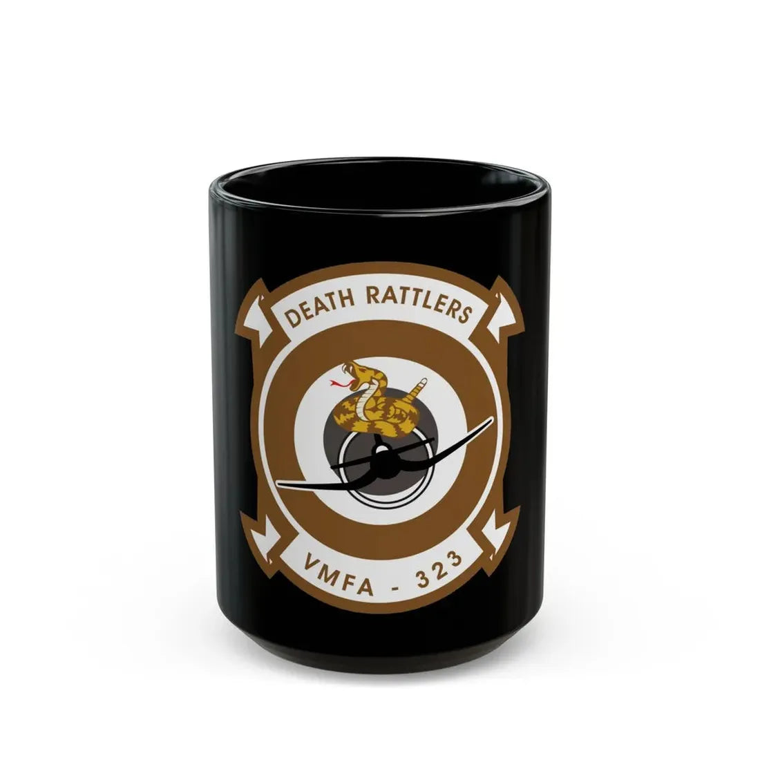 VMFA 323 Marine Fighter Attack Squadron 323 (USMC) Black Coffee Mug 15oz - Go Mug Yourself