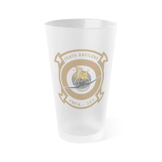 VMFA 323 Marine Fighter Attack Squadron 323 (USMC) Frosted Pint Glass 16oz-Go Mug Yourself