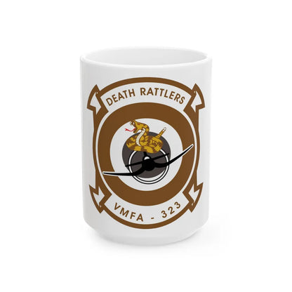 VMFA 323 Marine Fighter Attack Squadron 323 (USMC) White Coffee Mug-15oz-Go Mug Yourself