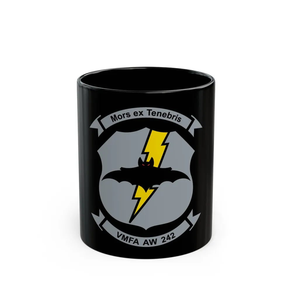 VMFA AW 242 (USMC) Black Coffee Mug-11oz-Go Mug Yourself