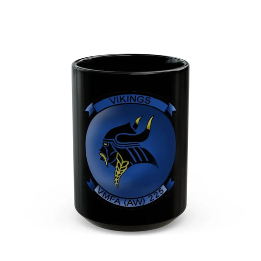 VMFAAW 225 Marine All Weather Fighter Attack Squadron 225 (USMC) Black Coffee Mug 15oz - Go Mug Yourself