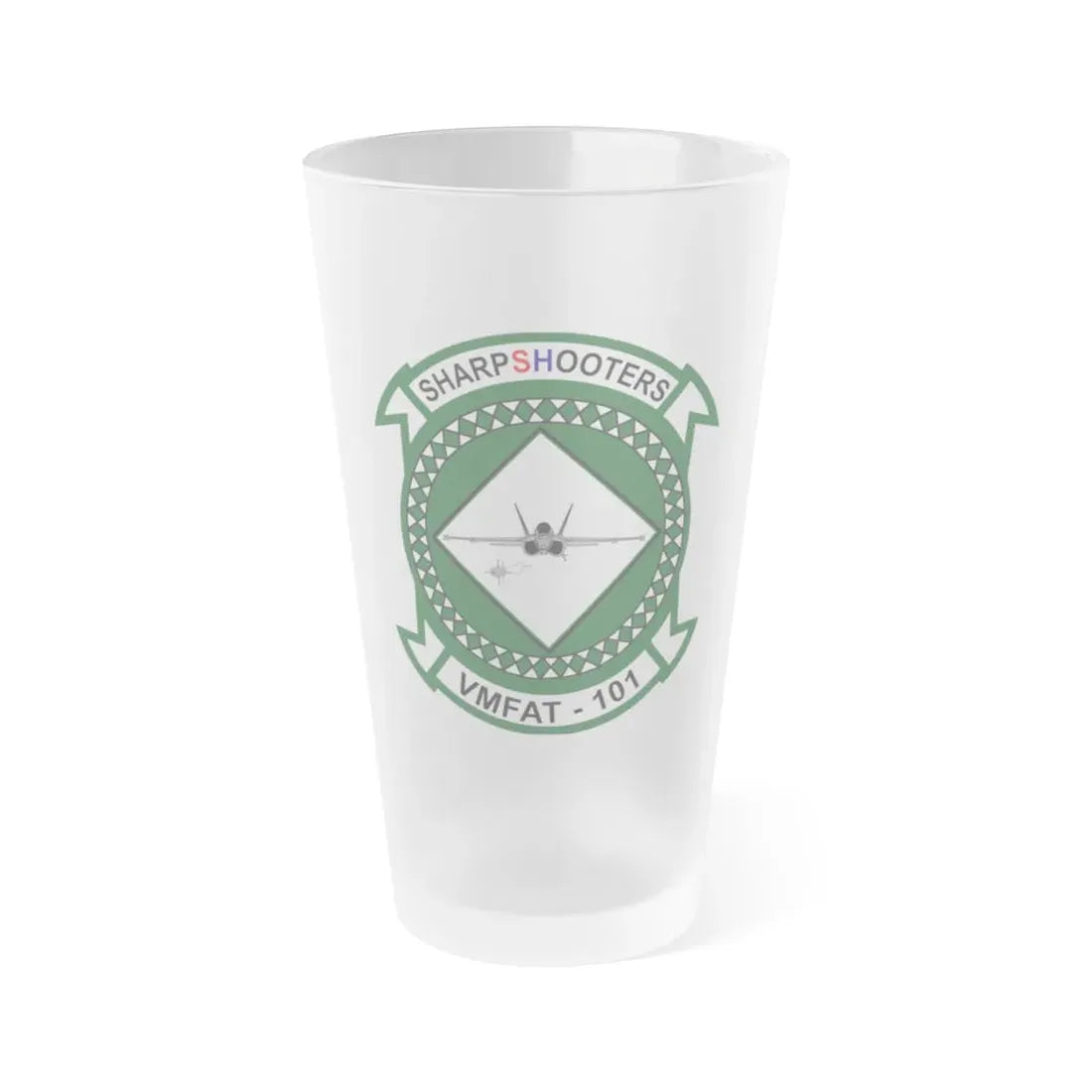 VMFAT 101 Marine Fighter Attack Training Squadron 101 (USMC) Frosted Pint Glass 16oz Default Title - Go Mug Yourself