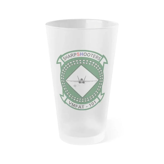 VMFAT 101 Marine Fighter Attack Training Squadron 101 (USMC) Frosted Pint Glass 16oz Default Title - Go Mug Yourself