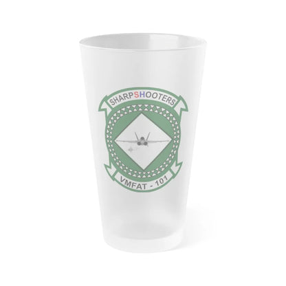 VMFAT 101 Marine Fighter Attack Training Squadron 101 (USMC) Frosted Pint Glass 16oz-Go Mug Yourself