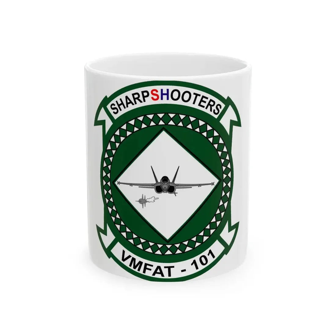 VMFAT 101 Marine Fighter Attack Training Squadron 101 (USMC) White Coffee Mug 11oz - Go Mug Yourself
